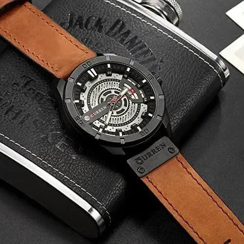 Curren Meridian Bronze Leather watch
