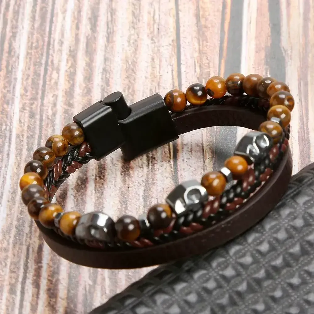 Titan's Edge Premium Leather Bracelet