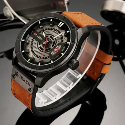 Curren Meridian Bronze Leather watch